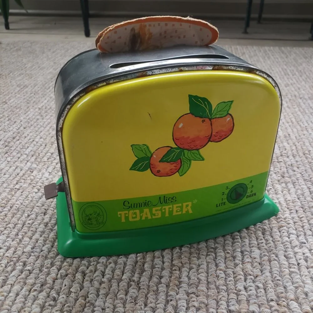 Vintage Toy Toaster Sunnie Miss Ohio Art Company